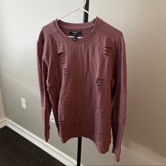 Forever 21 distressed sweatshirt - Picture 2 of 2